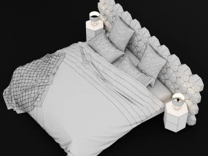 modern bed 11 3D Model
