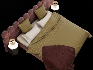 modern bed 11 3D Model