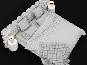 modern bed 11 3D Model