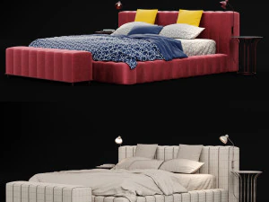 modern bed 12 3D Model