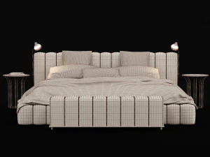 modern bed 12 3D Model