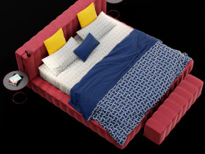 modern bed 12 3D Model