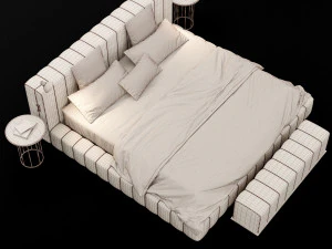modern bed 12 3D Model