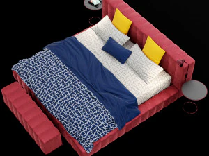 modern bed 12 3D Model
