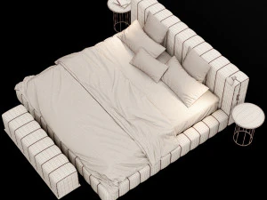 modern bed 12 3D Model