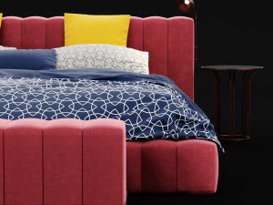 modern bed 12 3D Model