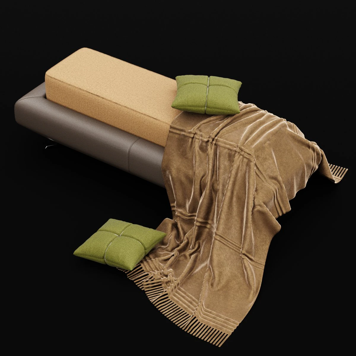 bed bench 6 3D Model .c4d .max .obj .3ds .fbx .stl .blend
