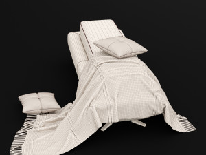 bed bench 6 Modelo 3D