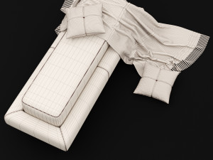 bed bench 6 Modelo 3D
