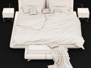 сучасне ліжко 13 3D Модель