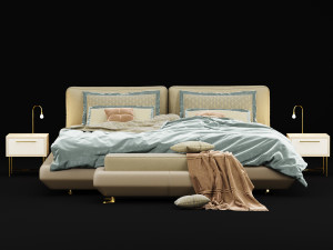 modern bed 13 Modello 3D
