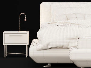 сучасне ліжко 13 3D Модель