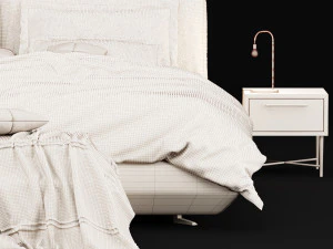 сучасне ліжко 13 3D Модель