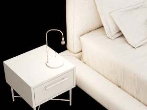 сучасне ліжко 13 3D Модель