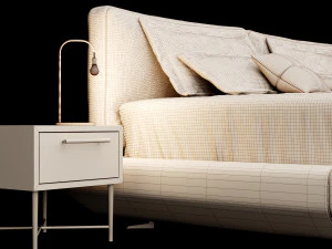 сучасне ліжко 13 3D Модель