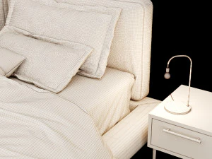 сучасне ліжко 13 3D Модель