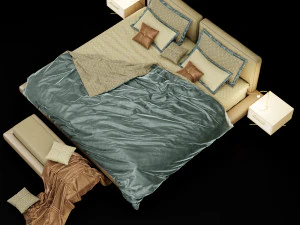 сучасне ліжко 13 3D Модель