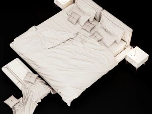 сучасне ліжко 13 3D Модель