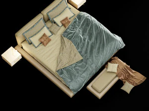 сучасне ліжко 13 3D Модель