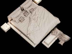 modern bed 13 Modello 3D