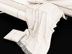 сучасне ліжко 13 3D Модель