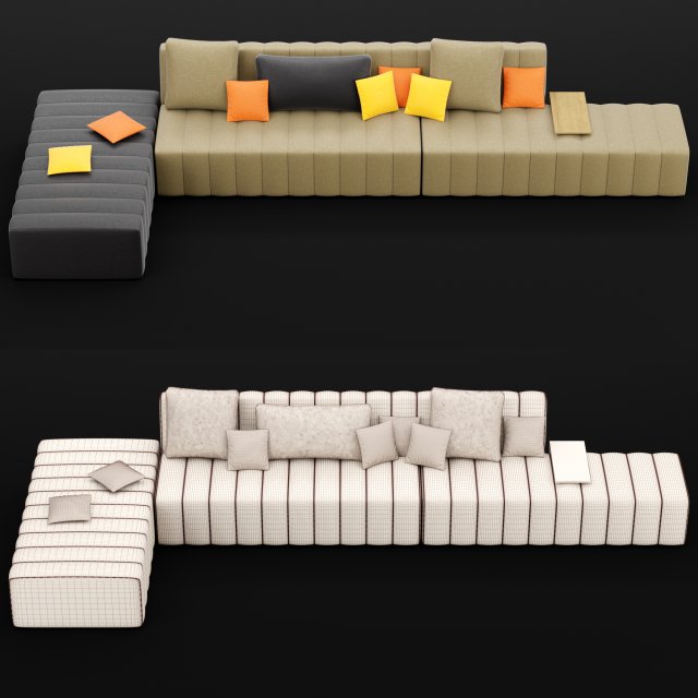 sofa modular 3D Модель .c4d .max .obj .3ds .fbx .stl .blend 