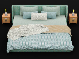 modern bed 16 3D Model