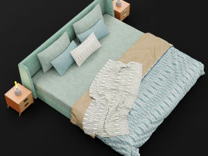 современная кровать 16 3D Модель