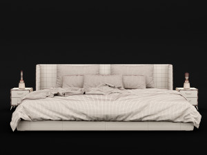 modern bed 16 3D Model