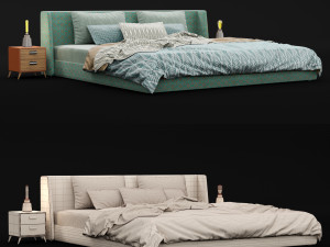 modern bed 16 3D Model