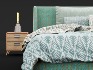 modern bed 16 3D Model