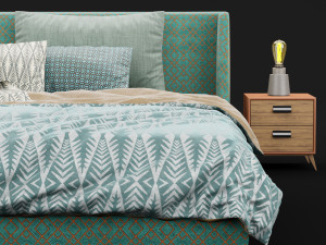 modern bed 16 3D Model