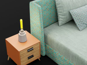 современная кровать 16 3D Модель