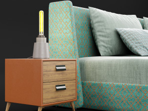 modern bed 16 3D Model