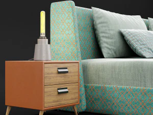 современная кровать 16 3D Модель