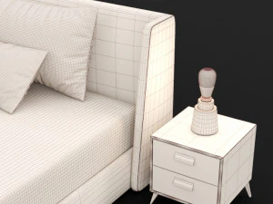 современная кровать 16 3D Модель
