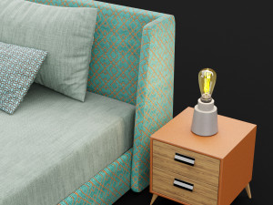 modern bed 16 3D Model
