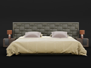 modern bed 16 Modello 3D
