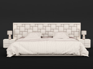 modern bed 16 Modello 3D