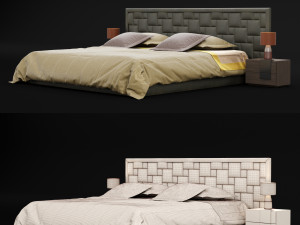 modern bed 16 Modello 3D