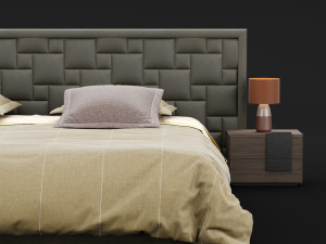 modern bed 16 Modello 3D