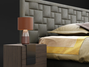 modern bed 16 Modello 3D