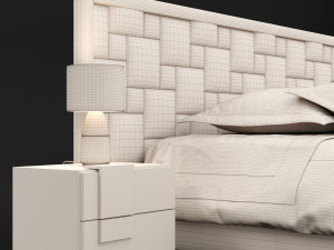 modern bed 16 Modello 3D