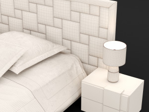 modern bed 16 Modello 3D