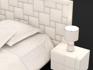 modern bed 16 3D Model