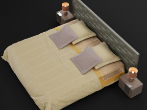 modern bed 16 Modello 3D