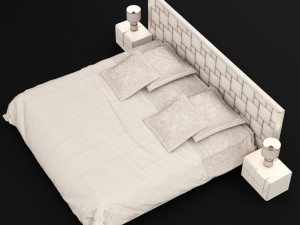 modern bed 16 Modello 3D
