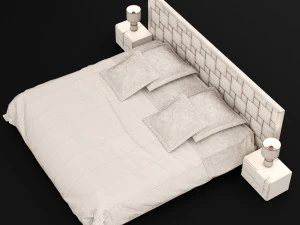 modern bed 16 3D Model