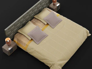 modern bed 16 3D Model