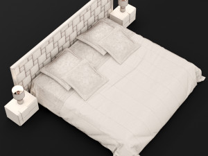 modern bed 16 Modello 3D